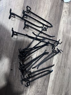 6in black pegboard hooks