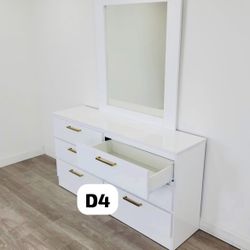 New Dresser White Mirror Chest And 2 Nightstands And Free Delivery And All New Furnitures 