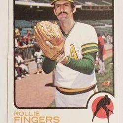 Excellent Condition 1973 Topps Rollie Fingers Baseball Card