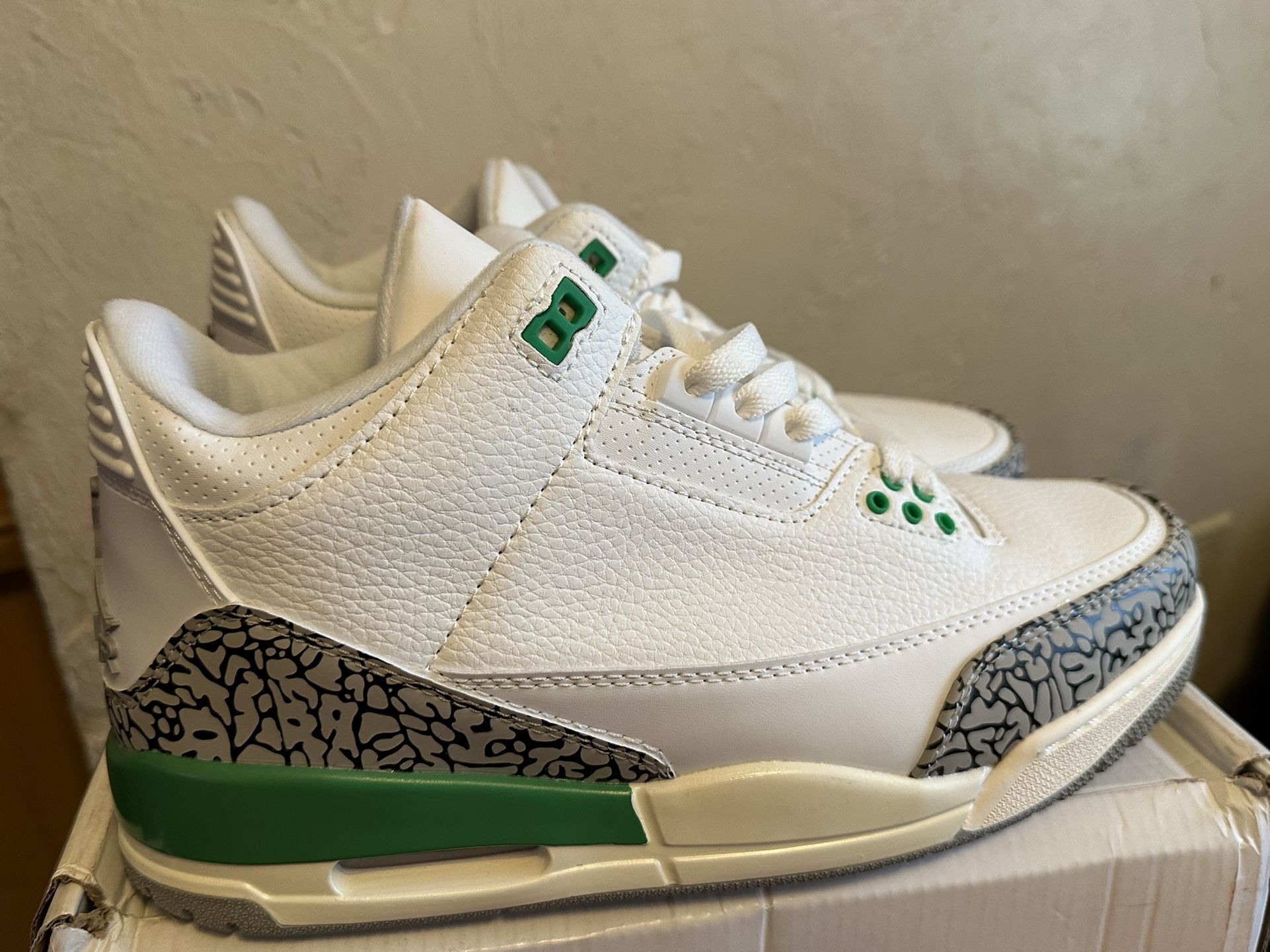 Green And White Jordan Retro 3s
