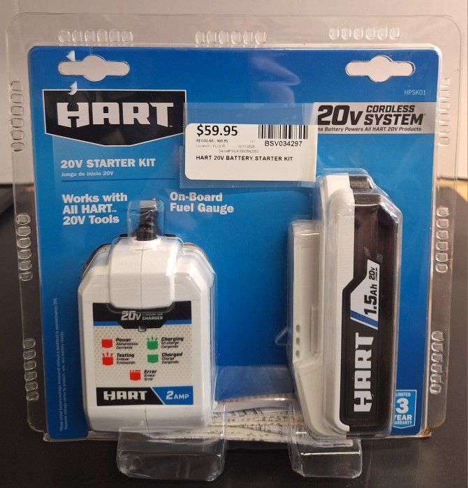 HART 20V BATTERY STARTER KIT