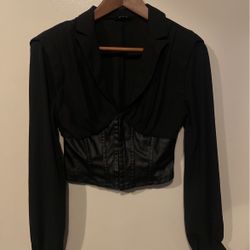 Gorgeous Leather Corset Shirt 