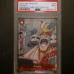 One Piece Card Game TCG Franky ST01-010 Premium Card Collection 25th Anniversary PSA 9