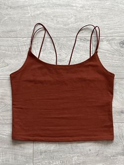Abercrombie Right Red/Orange Top with Strappy Back