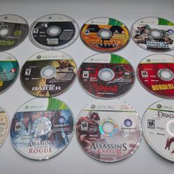 Xbox 360 Disc Only Lot Of 12 D - For Sale or Trading For 6" & 7" Action Figures