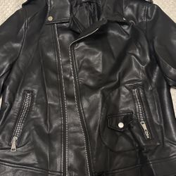 AZALEA WANG EVERYDAY FAUX LEATHER MOTO JACKET,Black!