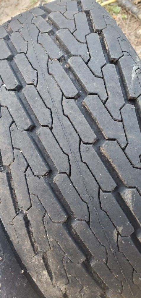 (2) 20.5x8x10 Trailer Tires With 5 Lug Rims