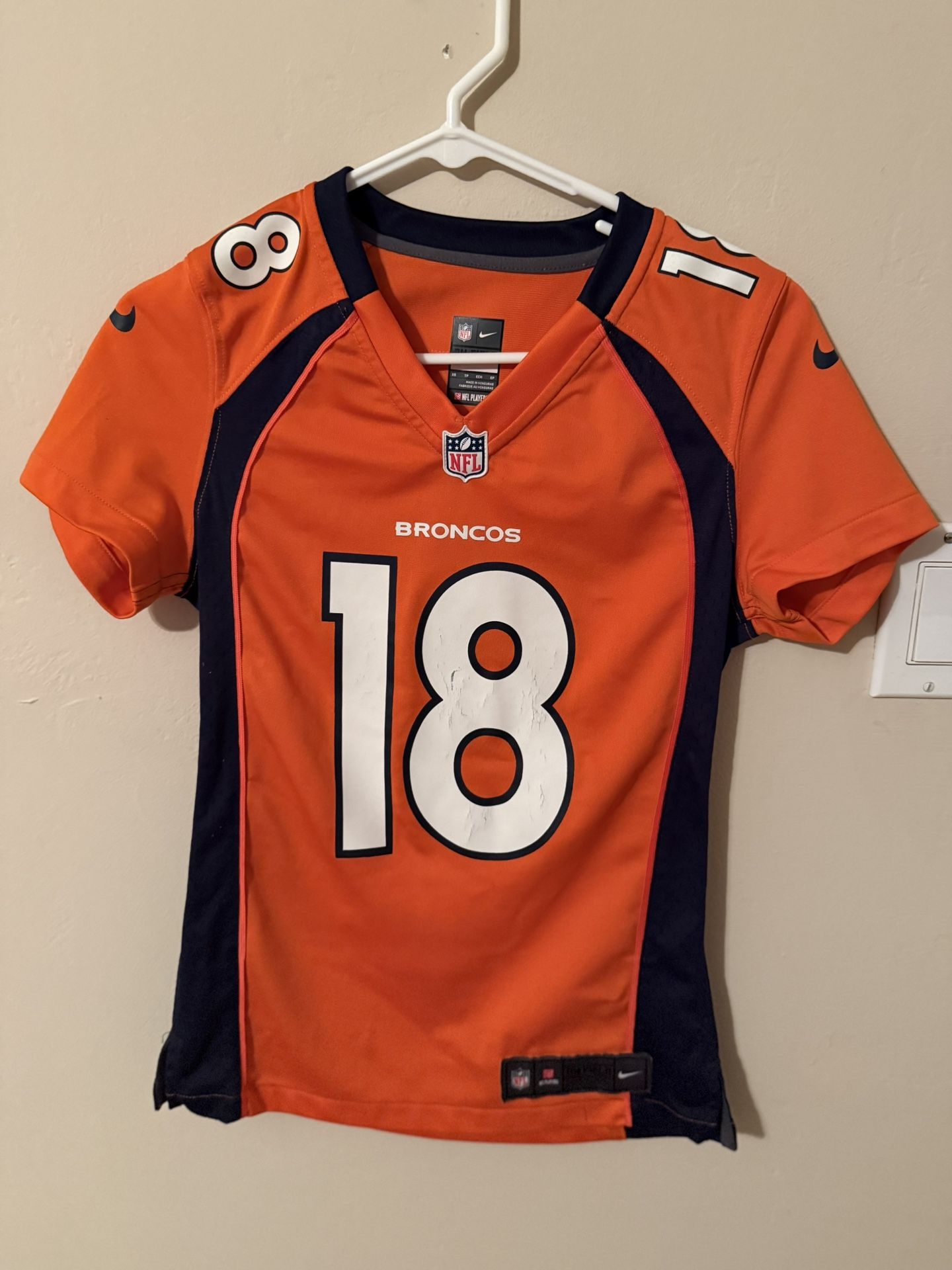 Nike Orange and Navy Sports Jersey