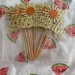 Sun Baby Shower Cupcake Toppers