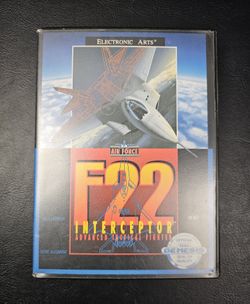 F-22 Interceptor (Sega Genesis, 1991) Complete Case & Manual