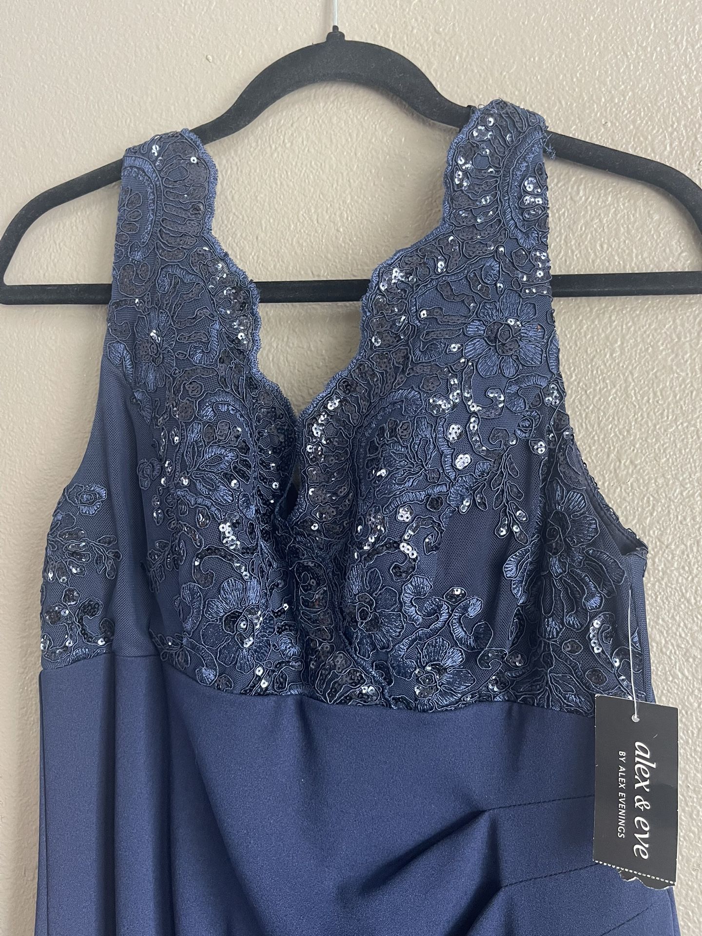 BRAND NEW - Navy Long Formal Sequined Gown