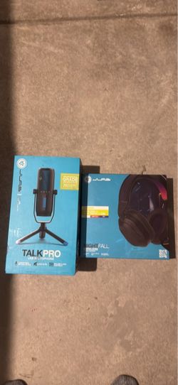 JLab Talk Pro USB Microphone & Nightfall Wireless Headset Bundle