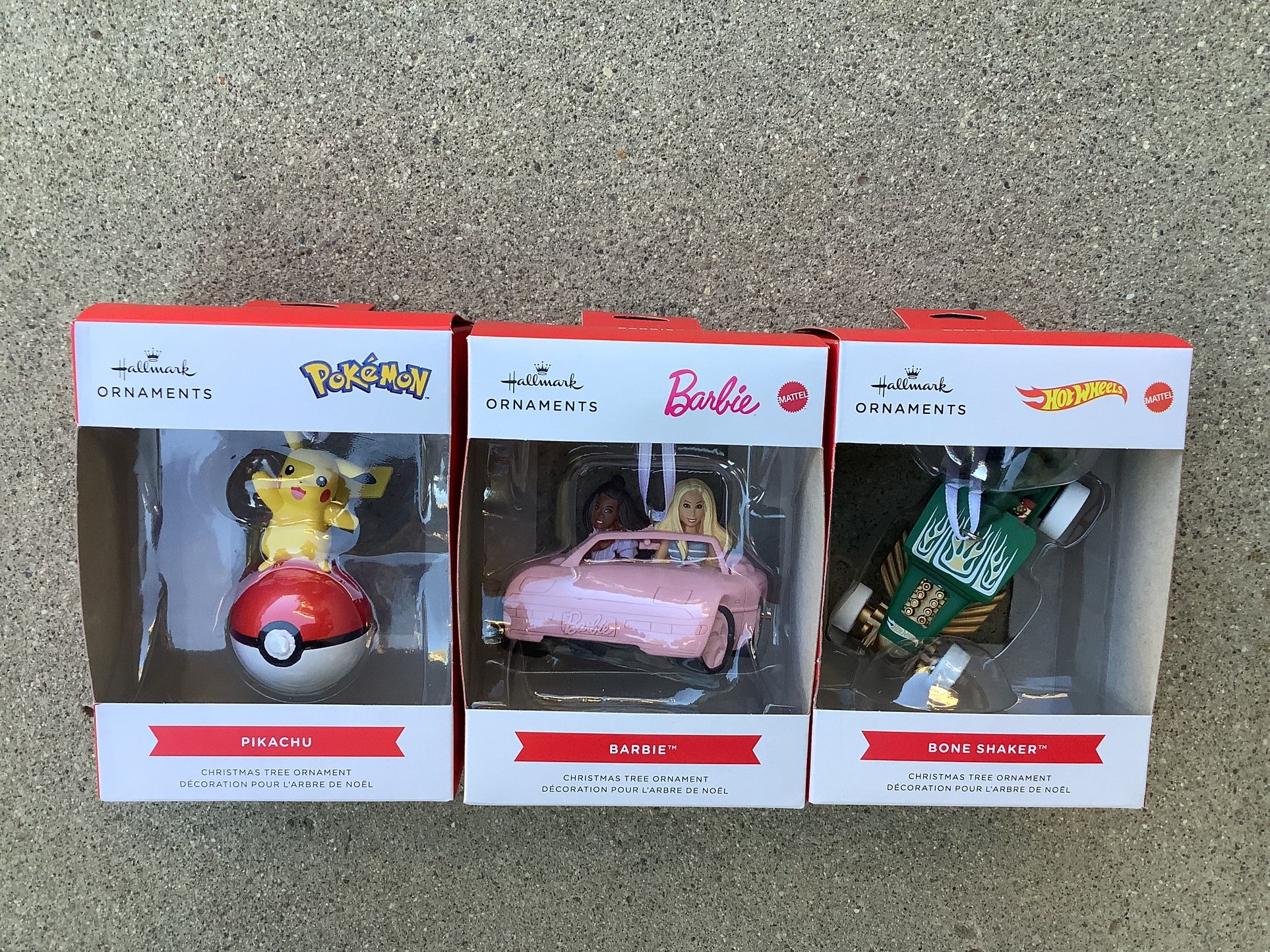 New 2024 Hallmark Ornaments Hot Wheels Pokémon Pikachu Barbie Corvette (VALENCIA) $20 Each