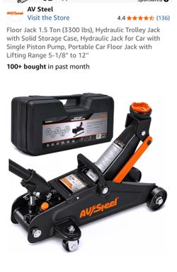 Car Floor Jack with Lifting Range 5-1/8'' to 12''