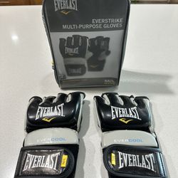 Everlast Everstrike Black and White Multipurpose Training Gloves Size M/L.