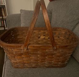 Antique wood basket
