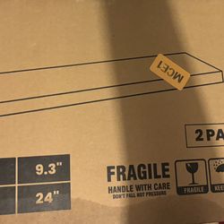 2 White Floating Shelves 