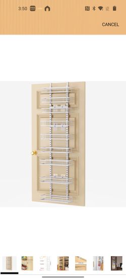 9-Tier Over The Door Organizer Storage, Pantry Door Organizer, Hanging Shelf Behind Back Door Black Bathroom Closet Organization, Laundry Bedroom Room