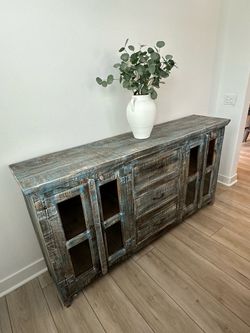 Selling this farm style armoire solid wood