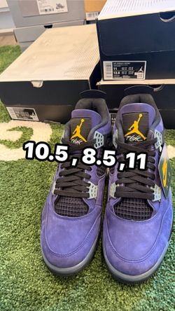 Jordan Retro 4 Lakers 8.5