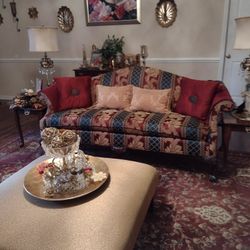 Antique Sofa and wingback Chair