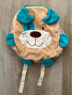 Children's Puppy Dog Plush Backpack Zipper Closure Animal Adventure