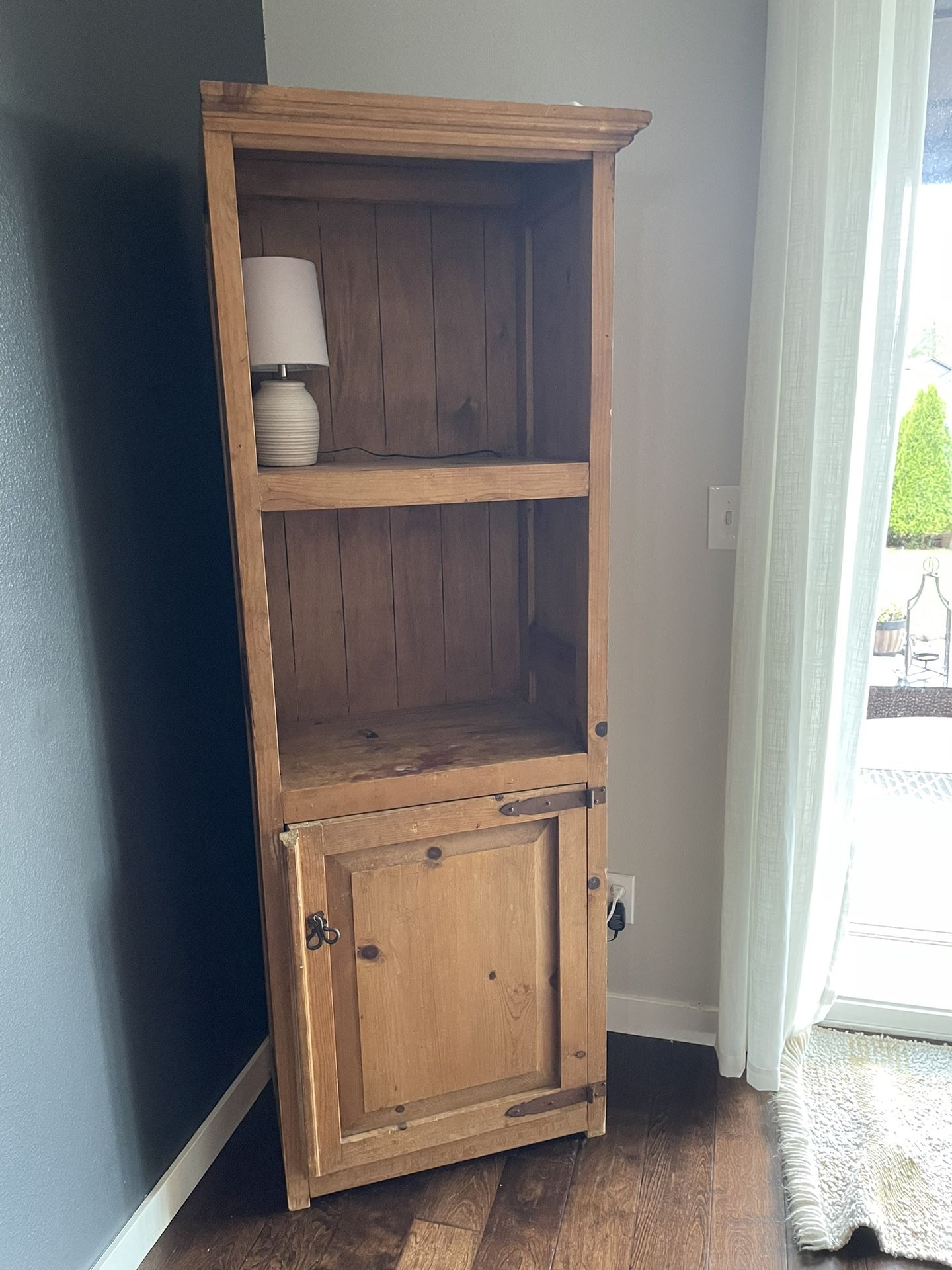 Set Of 2 Tall Shelves With Storage 