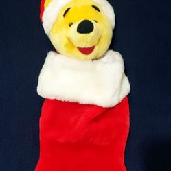 Vintage Disney Store Winnie The Pooh Stocking 8in x 24in
