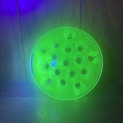 Uranium Glass Flower Frog
