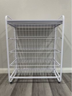 Target 4-Tier Storage Dresser White Metal Organizer