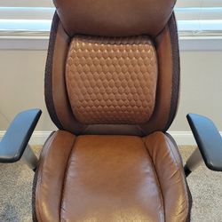 Shaquille O'Neal™ Zethus Ergonomic Bonded Leather High-Back Executive Office Chair, Brown