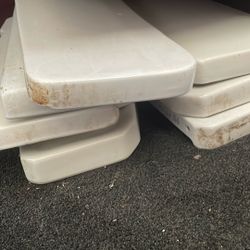 Toilet Tank Lids -dusty From Storage Not Chipped