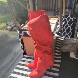 Size 9 Suede Calf High Fall Boots