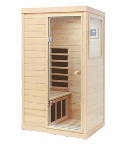 Infrared Natural Wood Indoor Sauna for 1 Person