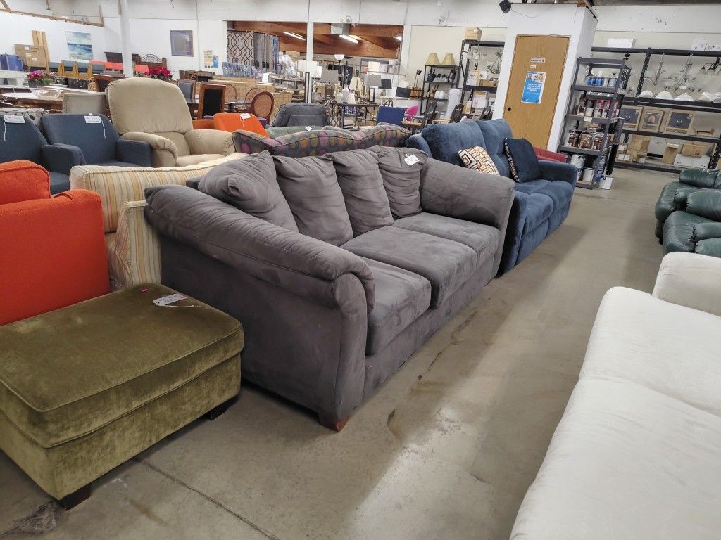 Grey Microfiber Couch