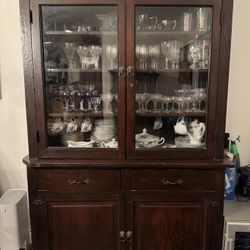 Antique China Glass Cabinet 
