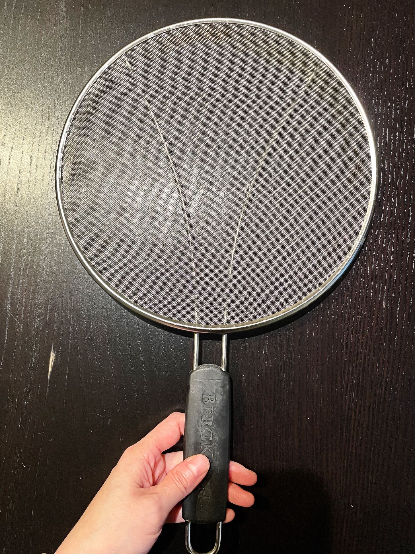 BergKoch Splatter Screen for Frying Pan – Stainless Steel Grease Guard for 9.5 inch Pan to Stop Hot Oil Splatter - Kitchen Tools & Accessories