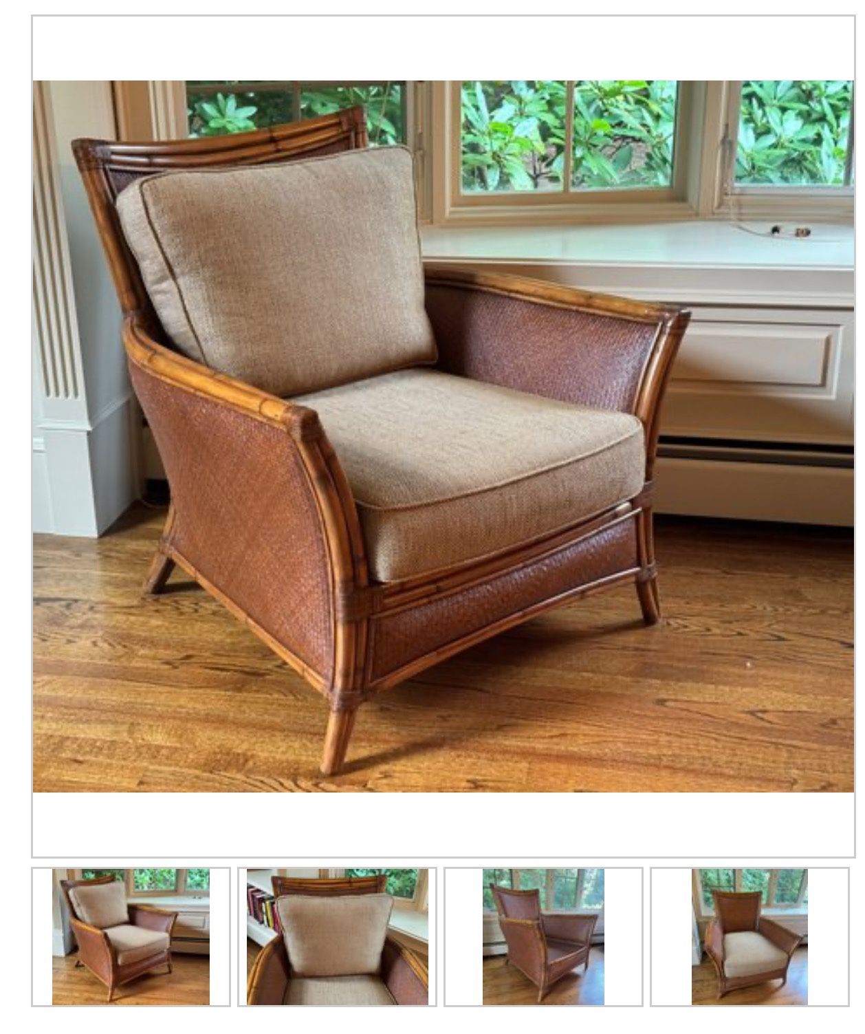 🌴 Beautiful Vintage Rattan Lounge Chair - $295 OBO - Palm Springs Style 🌴