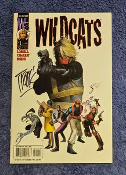 WILDCATS 1 SIGNED TRAVIS CHAREST 1999 NM LOBDELL FRIEND WILDSTORM DC COMICS