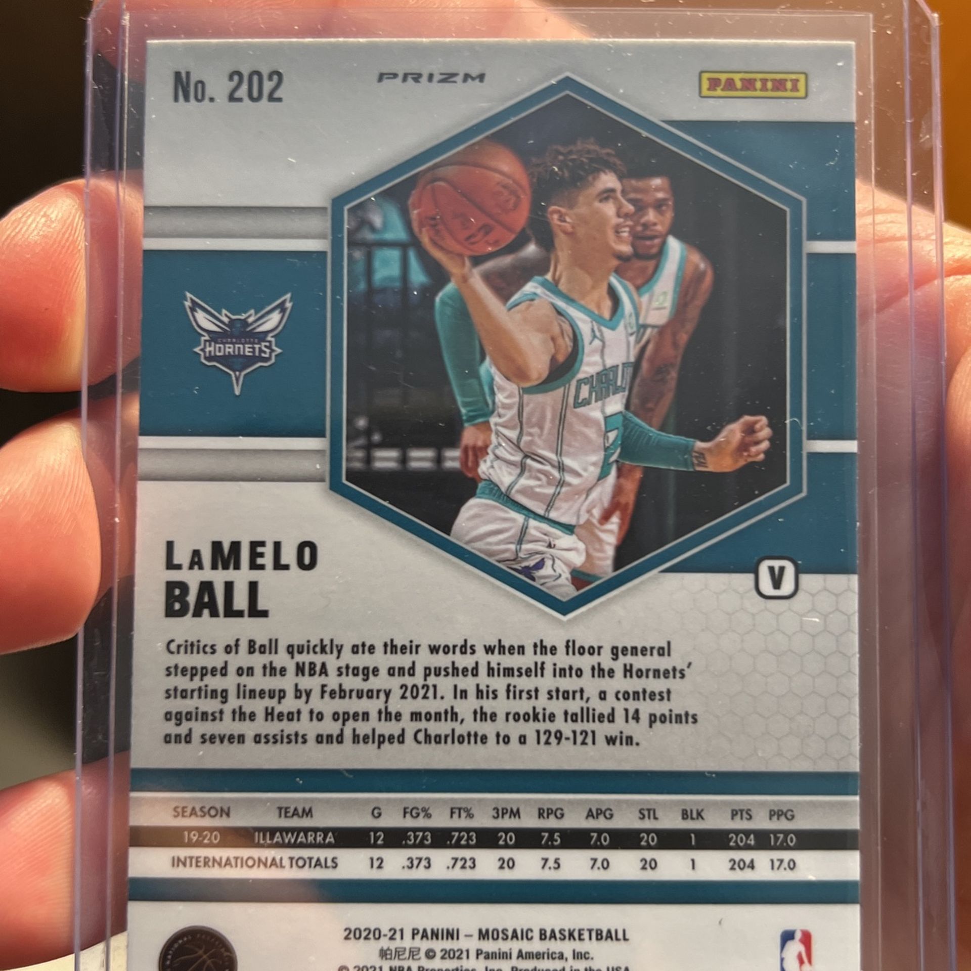 LaMelo Ball 2020-21 Mosaic Fast Break RC SILVER DISCO IMAGE 