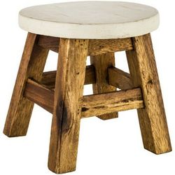 Foot Stool ( New ) Base Width: 9 1/4"

Seat Width: 10"

Height: 9 3/4"
