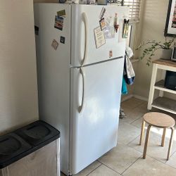 Refrigerator. White. Works great. 