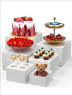 6  PCS Buffet Risers, Large Food Risers for Buffet Table, Display Stand Shelf for Party, Catering, Jewelry & Collectibles, White Acrylic Nesting Boxes