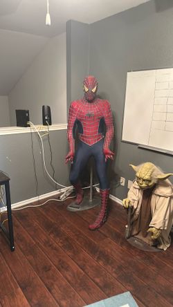 Life-Size Spider-Man Figure on Stand