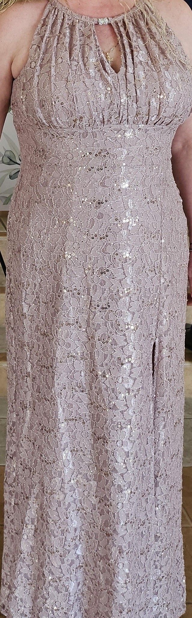 Women's Dress Blush Champagne Color.
