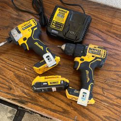 Dewalt impact and drill and battery