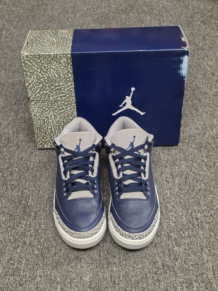 Nike Air Jordan Retro 3 Georgetown Men's Size 8 CT(contact info removed)