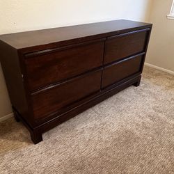 Real Wood Dresser and TV Stand Combo With Mirror 