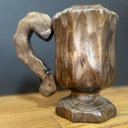 Antique Handmade Wooden Pirate/ Viking Cup