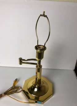 BRASS ELECTRIC DESK TABLE LAMP WITH SWING ARM TASK LIGHTING 3-WAY SWITCH $ 49.94 $ 59.95 This listing is for a brass, electric desk or table lamp